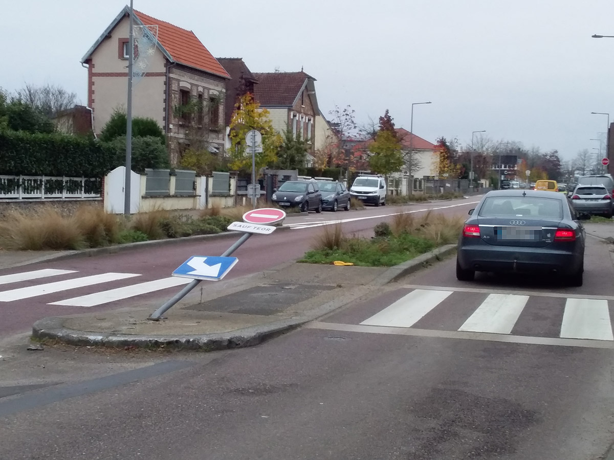 Cette bordure en face du 98A boulevard du 11 novembre a une nouvelle fois été victime de son succès